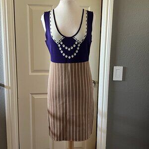 Z SPOKE ZAC POSEN Trompe L'Oeil knit dress XL